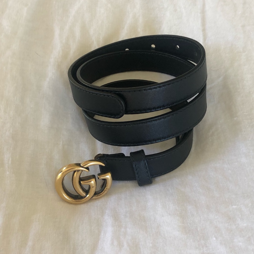 Gucci Belt with Double G in Black